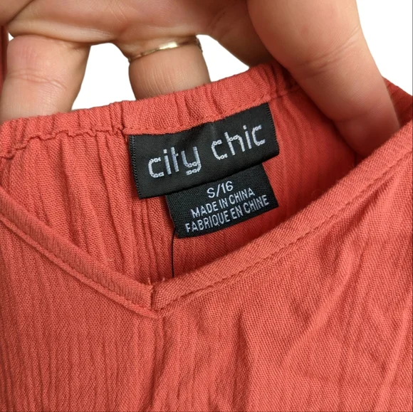 City Chic Playsuit Tropic Tie Short Romper Koi - Picture 5 of 6